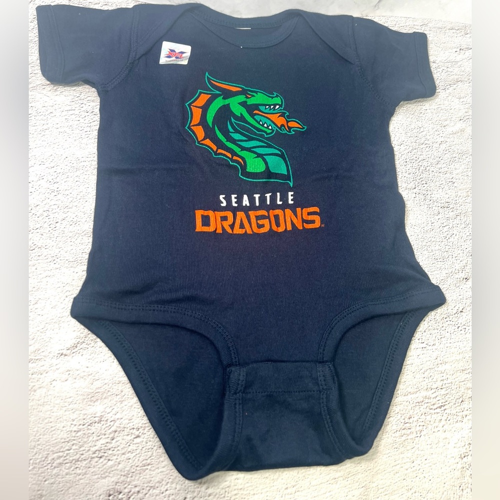 XFL Seattle Dragon's Baby Onesie Small New Without Tags